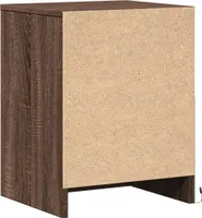 vidaXL Nachttische mit LED-Leuchten 2 Stk. Braun Eiche Holzwerkstoff