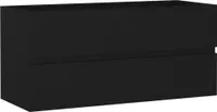 vidaXL Waschbeckenunterschrank Schwarz 100x38,5x45 cm Holzwerkstoff