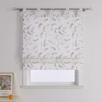 Joyswahl Raffrollo mit Schlaufen Voile Raffgardine mit Federdruck Halbtransparent Weiß BxH 60x140 cm