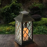 Solar Laterne,Solarlaterne mit Kerzen Lichteffekt, Solarlampe für Außen Gartendeko Solar Gartenlaterne in Kerzenoptik [Energieklasse A+]