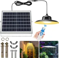LED Solarlampe Außen Solar Pendelleuchte IP65 Wasserdichte Garten Sensor Hängelampe,  Fernbedienung Dimmbar, 1 Lampen