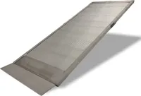 TRUTZHOLM 1 x Breitrampe 214 x 74 cm Traglast 600 kg Alu grau geriffelt Auffahrrampe Eventrampe Laderampe