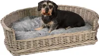 UNUS® Hundebett Hundekorb Schlafplatz Hund grau 93 cm Kissen Haustierkorb