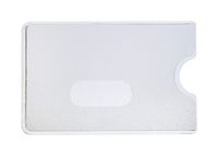 Kartenhalter mit Daumenschlitz Molain Ausweishalter transparent Hartplastik 2 Stück