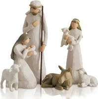 Christbaumschmuck Jesus-Geburtsset, Weihnachtskrippen-Ornamente, Religiöses christliches Krippenset der Heiligen Familie（6-teiliges Set）