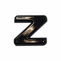 3D-Relief-Buchstabe schwarz glänzend Z