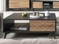 Konferenčný stolík PERSY - dub evoke / čierny