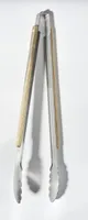 Jamie Oliver Grillzange XL - Grillwerkzeuge, Servierzange - 46 cm - Edelstahl und Holz