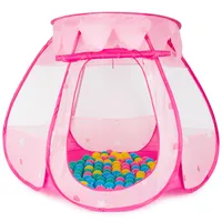Bieco Prinzessinnen Kinderzelt für Drinnen | inklusive 100 Bälle | Prinzessin | Zelt Kinder | Spielzelt Mädchen | Princess Tent | Bällebad | Kinderspielzelt Mädchen | Spielzelt Kinderzimmer