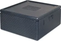 Thermobox mit Deckel, Inhalt 62 Liter, LxBxH 595x595x280 mm, anthrazit