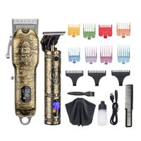 Haarschneidemaschine Set für Männer Haarschneider Herren Barttrimmer Haartrimmer Bartschneider Schnurlose T-Klingen-Trimmer USB Wiederaufladbares Wasserdicht