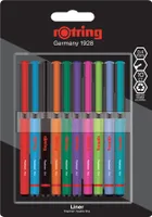 Rotring Fineliner-Feinfaserschreiber 0,4mm Fun Farben 10er Blister