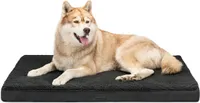 lionto orthopädisches Hundebett, 112x81x8 cm, für Hunde & Katzen, schwarz