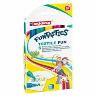 edding Funtastics fixy na textil různé barvy 2,0 - 5,0 mm, 5 ks.