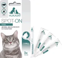 Hukasin® Spot On Katze - Zecken- und Floh Schutz - langanhaltender Zeckenschutz & Flohmittel für Katzen bis zu 12 Wochen