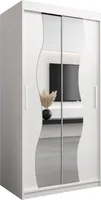Kleiderschrank, Schiebetürenschrank Schlafzimmer, Schrank mit Spiegel MADRYT 100 cm