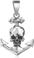 MATERIA by Matthias Wagner Kettenanhänger Anker mit Totenkopf Silber 925 für Herren KA-66