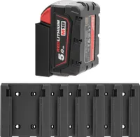 6x Akku Halter für Milwaukee M18 Halterung Akkuhalter Wandhalter Wandhalterung 18V