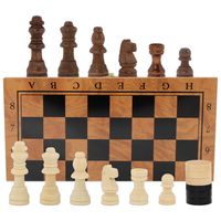 Schachspiel Backgammon aus Holz 52 x 52 cm Schach Dame 