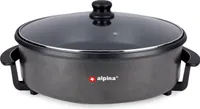 alpina Bratpfanne XXL Ø 42CM - Multifunktionale Pfanne 1500W - Antihaft Pfanne - Metall - Schwarz