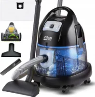 Odkurzacz Wodny Mega Moc Nadmuch Turboszczotka Aqua 8L Bezworkowy 2000W