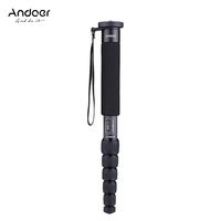 Andoer C-555 155 cm Kohlefaser Kamera Einbeinstativ Unipod Stick 6-teilig mit Tragetasche max. Laden Sie 10 kg fuer Camcorder Video Stuido Photography