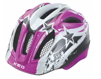 KED Kinder Fahrradhelm Meggy Stars Violett Helm mit LED Blinklicht S/M 49 - 55 cm Edition