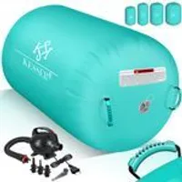 KESSER® Aufblasbare Air Roll Airtrack, Gymnastik-Rolle | inkl. Tragetasche & elektr. Luftpumpe | Barrel Gymnastik Tumbling | Yoga Gymnastik Rolle Gymnastikmatte, Fitnessrolle