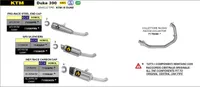 ARROW indy race ciemny aluminiowy tłumik wsuwany z zaślepką carby do KTM Duke 390