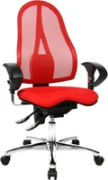 Topstar Bürostuhl Sitness® 15, ST19UG21 Stoff rot, Gestell chrom