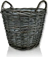 Handgefertigter Weiden Pflanzkorb - mit Kunststoffeinsatz - Ø 40cm x 35cm hoch