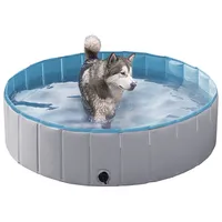 Yaheetech Hundepool für Hunde, Swimmingpool 120 x 30 cm, Hund Planschbecken Schwimmbecken, Faltbarer Pool Badewanne Wasserbecken, Klappbares Haustier-Duschbecken