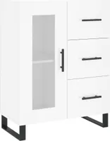 Kredens biały wysoki połysk 69,5x34x90 cm materiał drewnopochodny