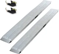 TRUTZHOLM 2 x Auffahrrampen 200 x 28 cm 540 kg Alu gelocht starr grau Verladerampen Motorradrampen