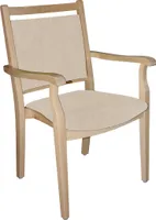 Seniorenstuhl mit Armlehnen André Armlehnenstuhl Pflegestuhl CleanStoff Sensa Creme