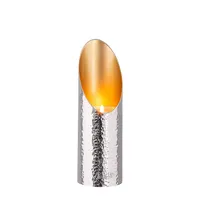 Fink Teelichthalter Firat goldfarben, silberfarben Aluminium, vernickelt Höhe 20 cm