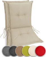 sunnypillow 2 Stück Gartenstuhlauflagen Niedriglehner 100 x 50 x 9 cm  Auflage Polsterauflagen UV-Lichtecht Stuhlauflage Stuhlkissen  Cremefarben