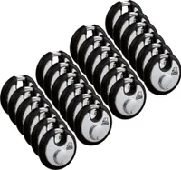 BASI - Rundbügel-Vorhangschloss - SET - 24x RVS 610W - 70 mm - Schwarz - Gleichschließend Nr. 2 - 24x6100-7021-2SCHW