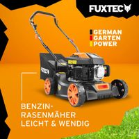 FUXTEC Benzin Rasenmäher | Kompaktmäher 80ccm | 410mm Schnittbreite | 18kg | 45L | ultraleicht, kompakt | bis 400m² | FX-RM4180