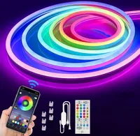 3m Neon Lichtband Bluetooth Musik Sync RGBIC LED Streifen Wasserdicht Partybeleuchtung für Wand TV Schlafzimmer Spielzimmer DIY Deko
