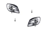Johns, Halogénové svetlomety vhodné pre Chevrolet Orlando 11- s H4 setom ľavý pravý
