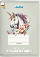 Hausaufgabenheft mit Heftumschlag / A5 / "Einhorn"