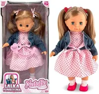Lalka Natalia mówi po polsku w granatowej kurtce 39 cm