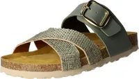 BOXX Damen-Pantolette mit Tieffußbett Oliv-Grün, Farbe:grün, EU Größe:37