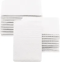 Waschhandschuhe 20er Set, Baumwollmix, weiß, 16x22 cm