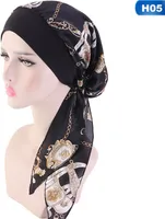 Hijab Mütze Kunstseide elastisches Haarband Damen muslimischer Hut Hijab Gummiband weich