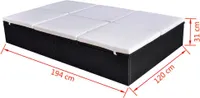 vidaXL Doppel-Sonnenliege mit Auflage Poly Rattan Schwarz