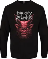Grindstore - "Merry Krampus" Pullover für Herren - weihnachtliches Design GR2560 (L) (Schwarz)