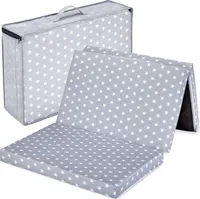 Bambini klappbare Reisebettmatratze Reisematratze 120x60 cm Sterne grau