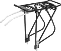 MidGard Fahrrad Gepäckträger aus Aluminiumlegierung, mit Rücklichthalterung - verstellbar für 26 - 28 Zoll Fahrräder, belastbar bis maximal 25 kg